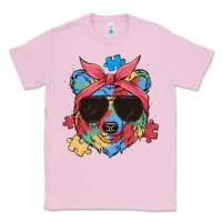 Bubblegum Pink autism awareness bear Classic Tee - MaliasSmallBusiness