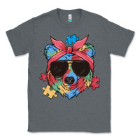 Charcoal Heather autism awareness bear Classic Tee - MaliasSmallBusiness