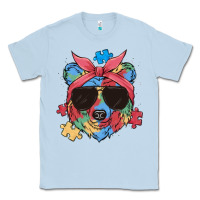 Dusty Blue autism awareness bear Classic Tee - MaliasSmallBusiness