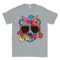 Heather Grey autism awareness bear Classic Tee - MaliasSmallBusiness