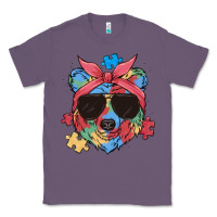 Lavender autism awareness bear Classic Tee - MaliasSmallBusiness