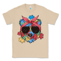 Mushroom autism awareness bear Classic Tee - MaliasSmallBusiness