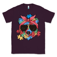 Plum autism awareness bear Classic Tee - MaliasSmallBusiness