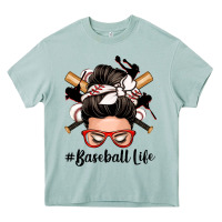 Arona baseball life messy bun Heavy Core Tee - Zillion Design Studio