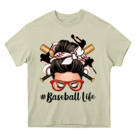 Mossy baseball life messy bun Heavy Core Tee - Zillion Design Studio