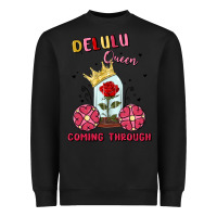 Black delulu queen coming through Heavyweight Sweatshirt - MaliasSmallBusiness