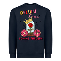 Navy delulu queen coming through Heavyweight Sweatshirt - MaliasSmallBusiness