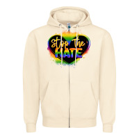 Sandshell stop the hate pride lgbtq heart Zipper Hoodie - LillyAllenDesigns