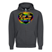 Smoke stop the hate pride lgbtq heart Zipper Hoodie - LillyAllenDesigns