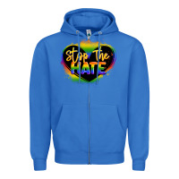 True Royal stop the hate pride lgbtq heart Zipper Hoodie - LillyAllenDesigns