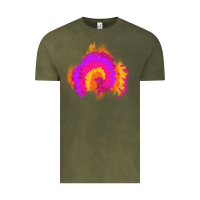 Vintage Olive tie dye glitter patch Vintage Tee - AdoDesignShop