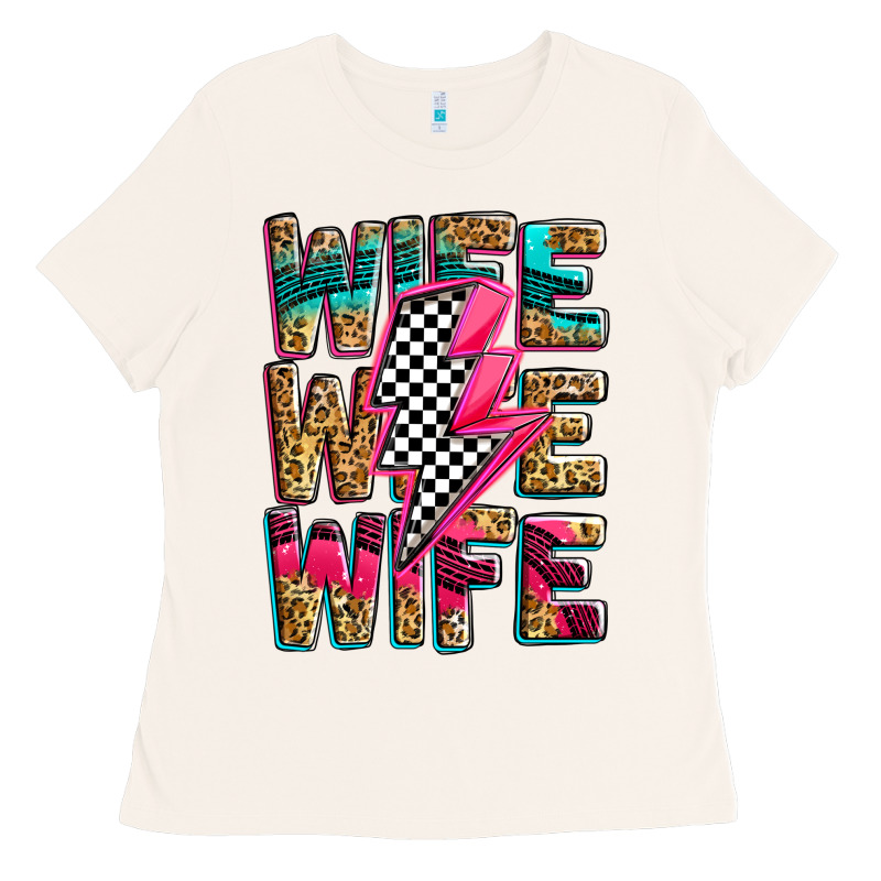 Race Wife Wife Wife Lightningbolt Ladies Tee by Zillion Design Studio | Teevron