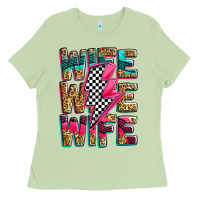 Matcha race wife wife wife lightningbolt Ladies Tee - Zillion Design Studio