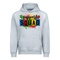 Heather Grey autism support squad Urban Hoodie - OliviaCreatesArt