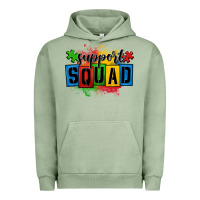 Pigment Oil Green autism support squad Urban Hoodie - OliviaCreatesArt