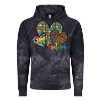 Cloud Black autism hearts leopard cowhide Vintage Hoodie - Artiststas