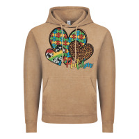 Vintage Coffee autism hearts leopard cowhide Vintage Hoodie - Artiststas
