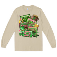 Mushroom st patrick's day cassette tapes Long Sleeve Tee - MaliasSmallBusiness