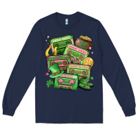 Navy st patrick's day cassette tapes Long Sleeve Tee - MaliasSmallBusiness