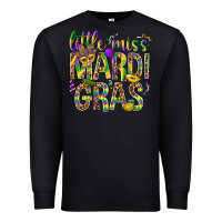 Black Little miss Mardi Gras Premium Sweatshirt - NancyCooperArtShop