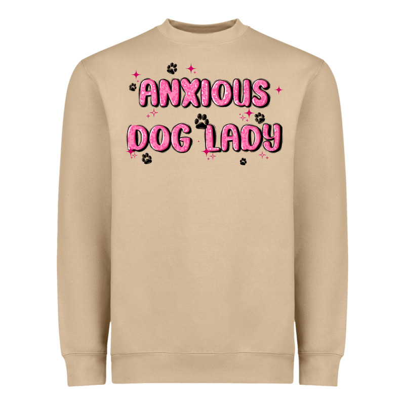 Anxious Dog Lady Heavyweight Sweatshirt by MaliasSmallBusiness | Teevron