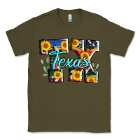 Army Green texas tx serape sunflower cowhide Classic Tee - AdoDesignShop
