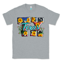 Heather Grey texas tx serape sunflower cowhide Classic Tee - AdoDesignShop