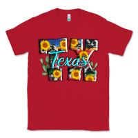 Red texas tx serape sunflower cowhide Classic Tee - AdoDesignShop
