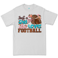 Dove Grey just a girl who loves football Premium Tee - HRA Design Shop