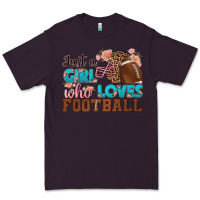 Plum just a girl who loves football Premium Tee - HRA Design Shop