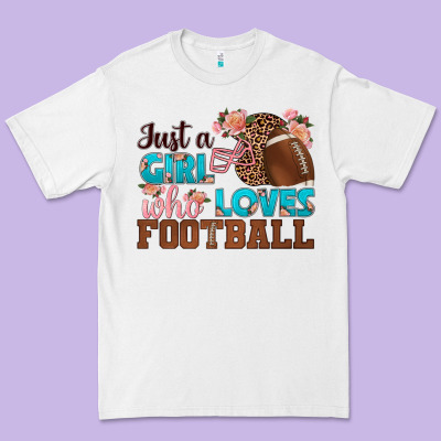 Just A Girl Who Loves Football Premium Tee Designed By Hra Design Shop