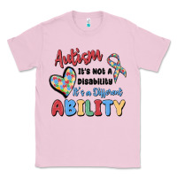 Bubblegum Pink autism it's not a disability it's a different abil Classic Tee - MaliasSmallBusiness