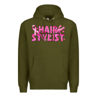 Army Green Breast Cancer hair stylist Premium Hoodie - texasbilliewilder