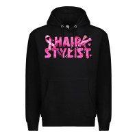Black Breast Cancer hair stylist Premium Hoodie - texasbilliewilder