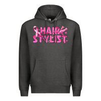 Charcoal Heather Breast Cancer hair stylist Premium Hoodie - texasbilliewilder
