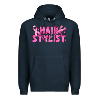 Navy Breast Cancer hair stylist Premium Hoodie - texasbilliewilder