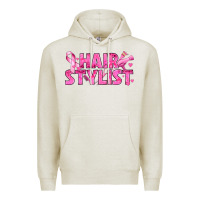Oatmeal Heather Breast Cancer hair stylist Premium Hoodie - texasbilliewilder