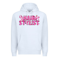 White Breast Cancer hair stylist Premium Hoodie - texasbilliewilder