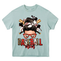 Baseball Mom Messy Bun Heavy Core Tee | Teevron