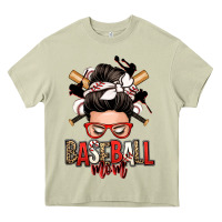 Mossy baseball mom messy bun Heavy Core Tee - Zillion Design Studio