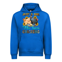 Cobalt just a girl who loves chickens Urban Hoodie - OliviaCreatesArt