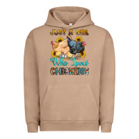 Pigment Burro just a girl who loves chickens Urban Hoodie - OliviaCreatesArt
