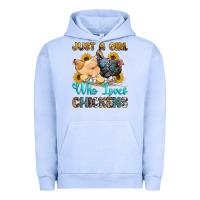 Pigment Grape Ice just a girl who loves chickens Urban Hoodie - OliviaCreatesArt