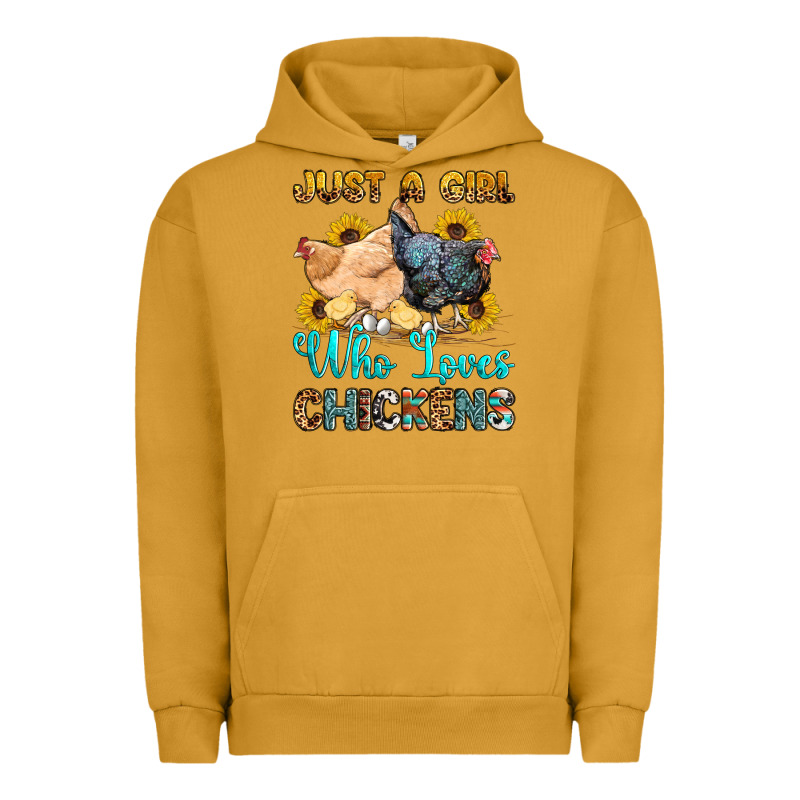 Just A Girl Who Loves Chickens Urban Hoodie by OliviaCreatesArt | Teevron