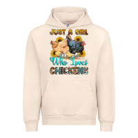 Sandshell just a girl who loves chickens Urban Hoodie - OliviaCreatesArt