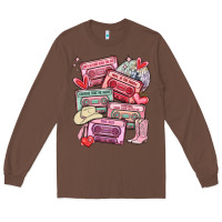 Chestnut valentines day cassette tapes Long Sleeve Tee - MaliasSmallBusiness