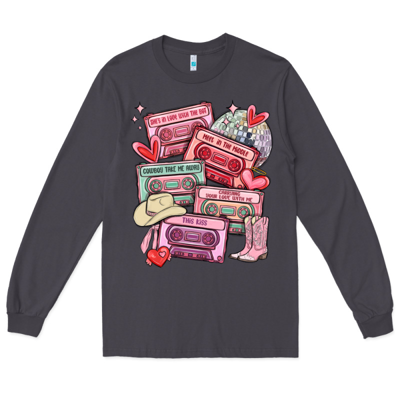 Valentines Day Cassette Tapes Long Sleeve Tee by MaliasSmallBusiness | Teevron