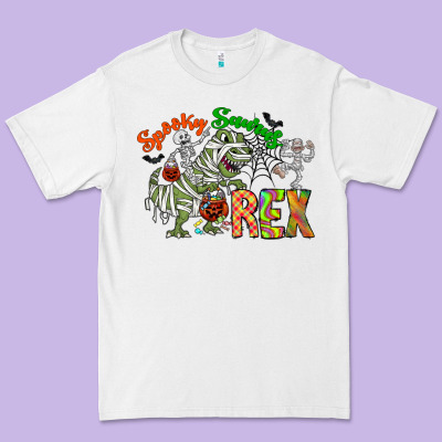 Spooky Sourus Premium Tee Designed By Cowhidedigitalart