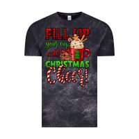 Cloud Black fill up your cup with christmas cheer Vintage Tee - Jasminsmagicworld