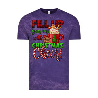 Cloud Purple fill up your cup with christmas cheer Vintage Tee - Jasminsmagicworld